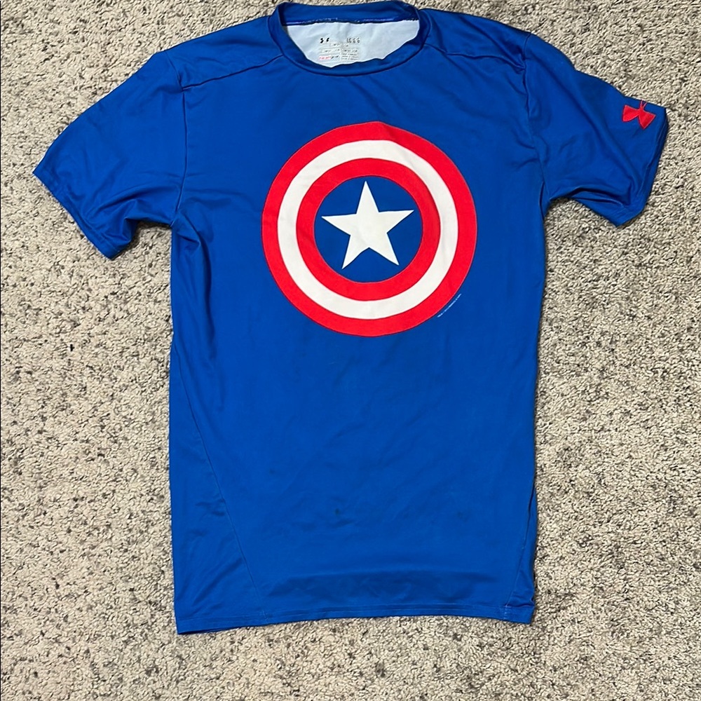 BOGO Blue Captain America UA T-Shirt